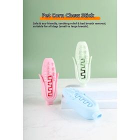 Pet Corn Chew Stick For Dogs, Food-Grade Silicone Teething Toy, Durable Bite-Resistant Dog Chew Toy For Small To Large Breeds (Option: Green)