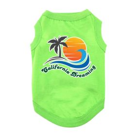 California Dreaming Dog Shirt (Color: Green Flash, size: 2X-Large)