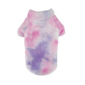 Soft Plush Pullover (Color: Tie-Dye Pink & Purple, size: 3X-Large)
