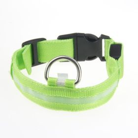LED Luminous Pet Dog Collar Night (Option: Green Light-XL)